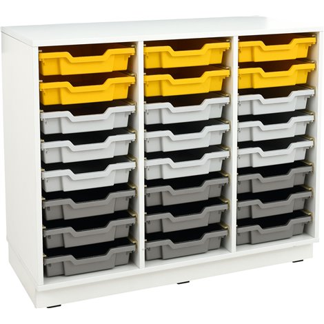 Set mobilier Quadro 158, cu 20 containere mici culisante, alb, gradinita si scoala - imagine 5